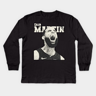 Caleb Martin || Retro halftone Kids Long Sleeve T-Shirt